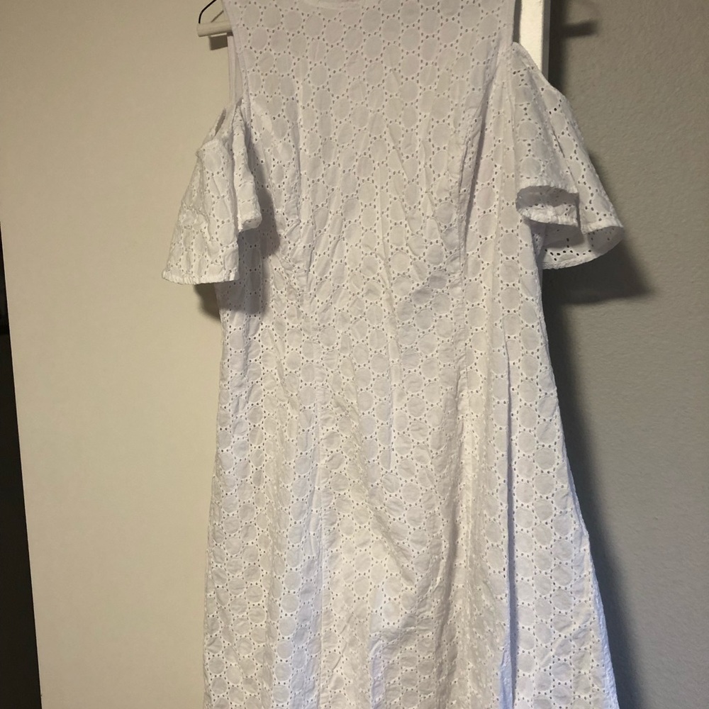 White Maggy London off the shoulder dress